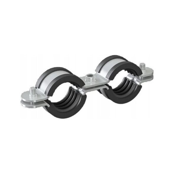 Obejma podwójna UDG z okładziną 3/4 (26-29mm) BK M8 ocynk