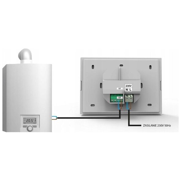 Regulator pokojowy WiFi z komunikacją OpenTherm biały ST-2801 WiFi