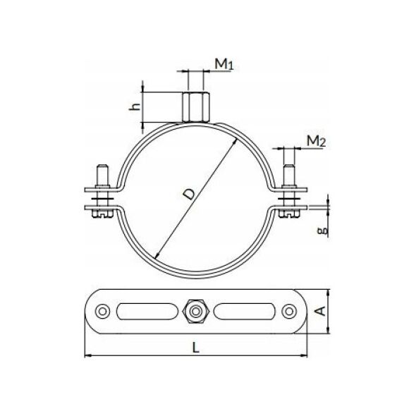 Obejma DUO 150 BK (149-157)