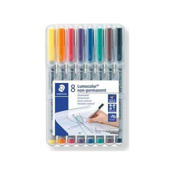 Staedtler 311 WP8, 8 pc(s), Black, Blue, Brown, Green, Orange, Red, Violet, Yellow, Grey, Polypropylene (PP), 0.4 mm