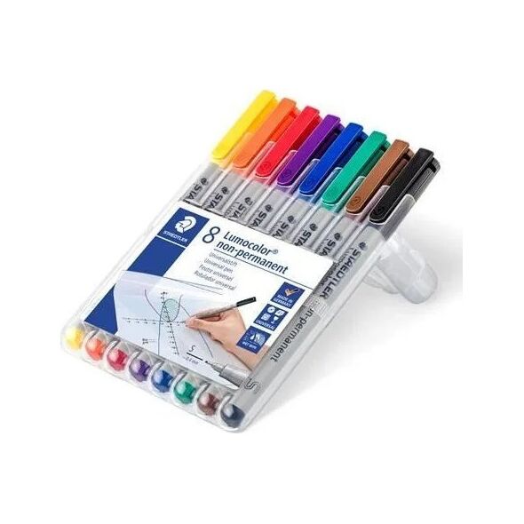 Staedtler 311 WP8, 8 pc(s), Black, Blue, Brown, Green, Orange, Red, Violet, Yellow, Grey, Polypropylene (PP), 0.4 mm