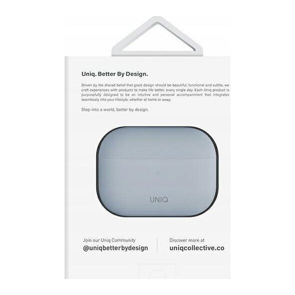 UNIQ Lino - etui silikonowe do AirPods Pro 2 niebieskie - Gwarancja bezpieczeństwa. Proste raty. Bezpłatna wysyłka od 170 zł.