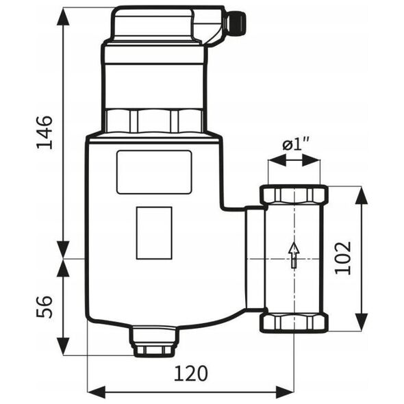 Separator powietrza FAR 312, z odpowietrznikiem automatycznym, przyłącza Rp1'' (S)A