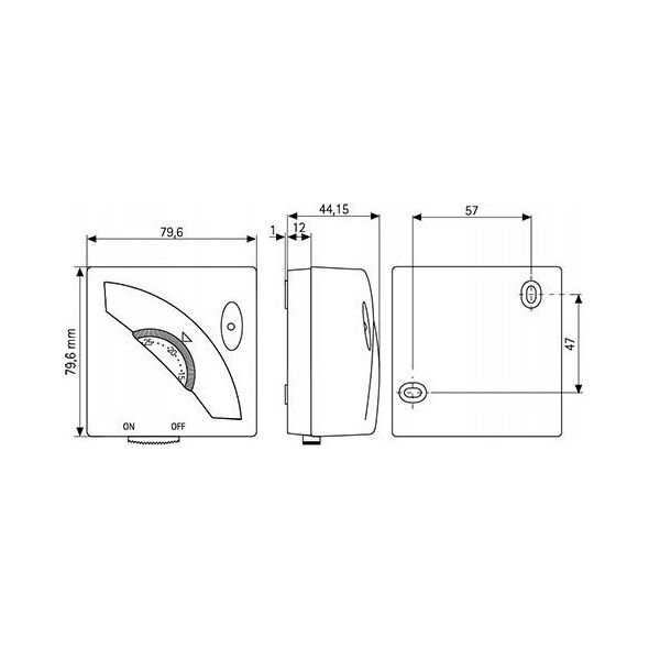 Termostat pokojowy TA3, 10÷30°C,dioda LED, funkcja zima/lato (S) (DWZ)
