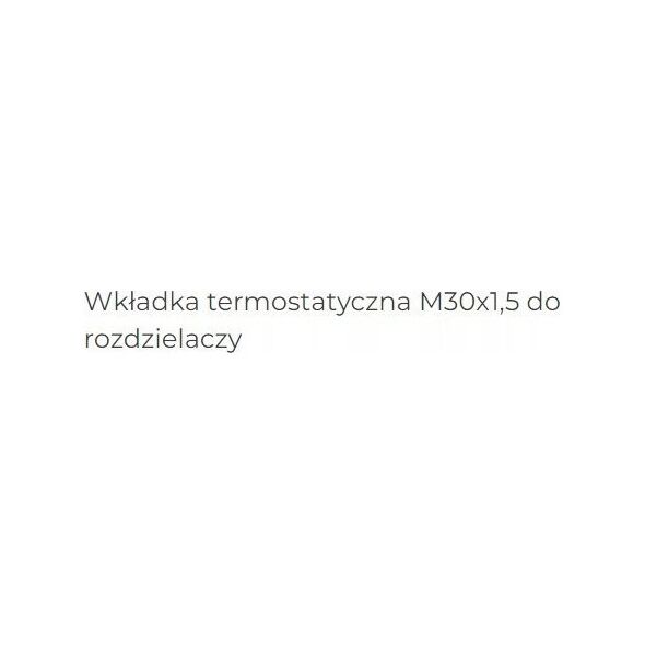 Wkładka termostatyczna M30x1.5 do rozdzielaczy profil 39 mm