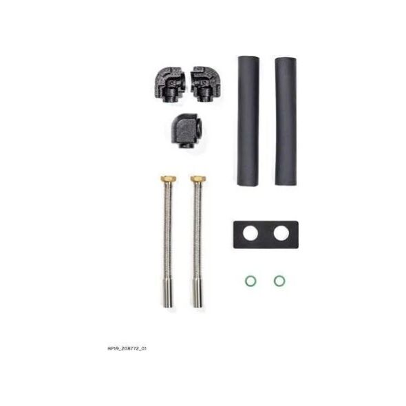 Podłączenie hydrauliczne aroTHERM plus (podstawowe) zawiera: 2 podłączenia elastyczne 2x425mm