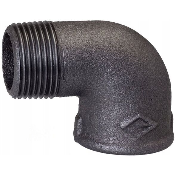 Kolano 90° nakr.wkr. 1/2''  CZARNA