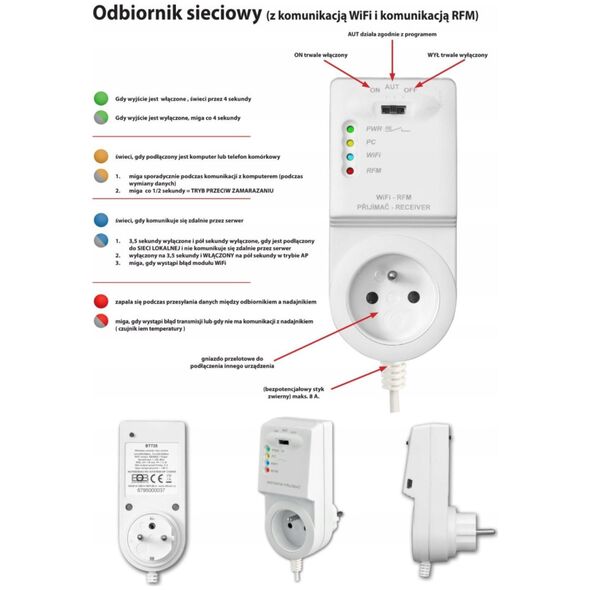 BT725 WI FI - Bezprzewodowy termostat tygodniowy