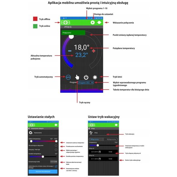 BT725 WI FI - Bezprzewodowy termostat tygodniowy