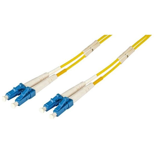 EFB EFB LWL Kabel Duplex Jumper LC-LC 9/125 OS2 7,5 Meter LSZH Halogenfrei gelb 2.0mm geprueft mit Messprotokoll