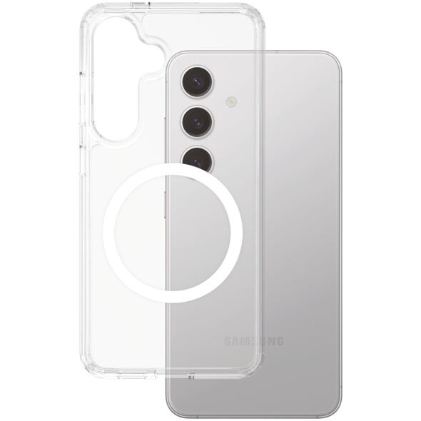 Etui CARE by PanzerGlass Flagship Urban   Combat White QI do Samsung Galaxy S25 przezroczysty