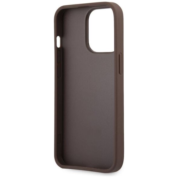 Original Case IPHONE 13 PRO MAX 6,7" Guess Hardcase 4G Big Metal Logo GUHCP13X4GMGBR brown 3666339024901