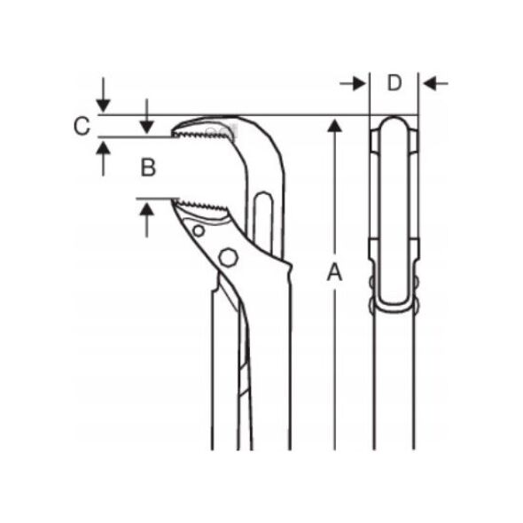 Bahco BAHCO KLUCZ NASTAWNY DO RUR 320mm  90st