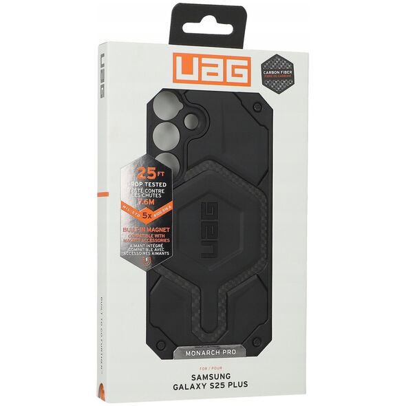 UAG Urban Armor Gear futerał MONARCH PRO z wbudowanym modułem magnetycznym do SAMSUNG S25 Plus 5G carbon fiber