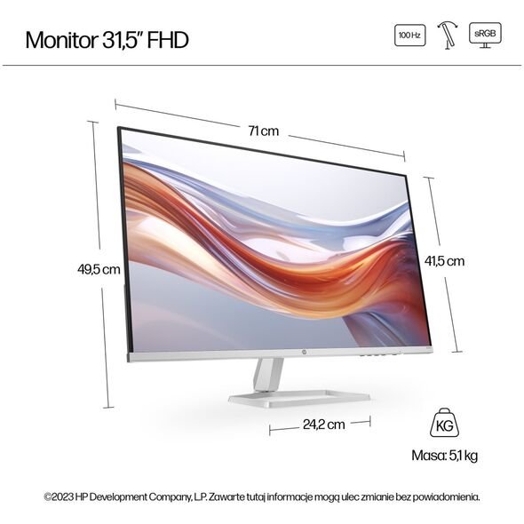 MONITOR HP LED VA 31,5 532sf (94F50E9) 100Hz