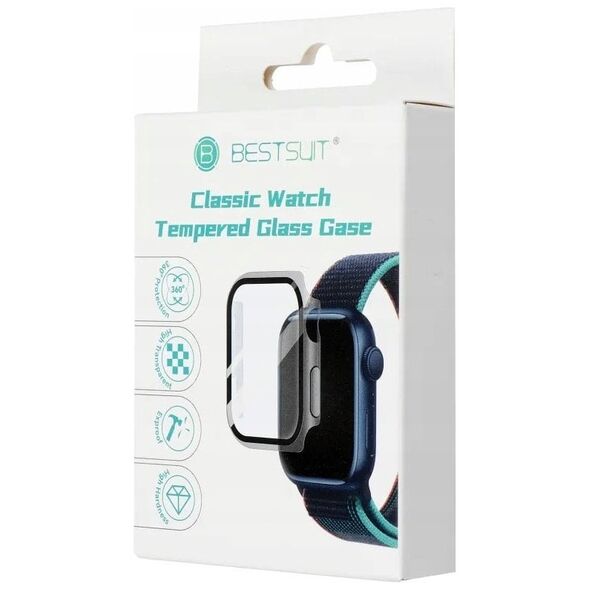 Futerał ochronny ze szkłem Bestsuit Flexible do Apple Watch 10 46mm - czarny