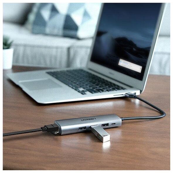 HUB USB Ugreen CM266 1x RJ-45  + 3x USB-A 3.0 (UGR443)
