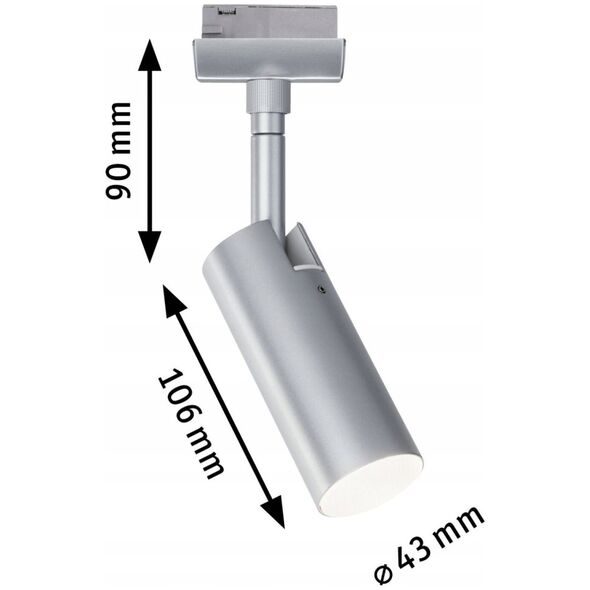 Paulmann Reflektor na szynoprzewód URail TUBO LED 3-STEP DIM 4W 150lm 3000K 230V chrom matowy/ metal