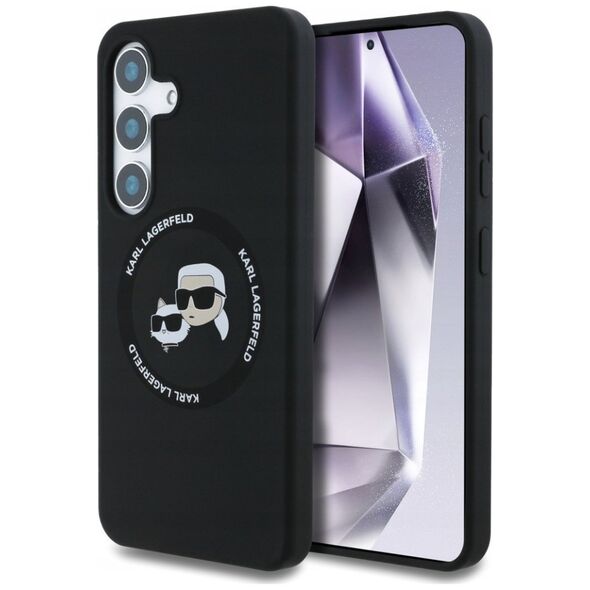 KARL LAGERFELD futerał do SAMSUNG S25 Plus KLHMS25MSKCHTCK (Magnetic Silicone Double Heads) czarny