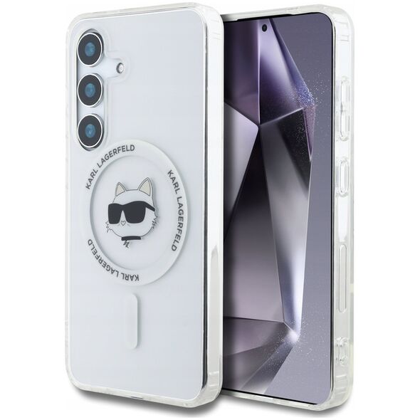KARL LAGERFELD futerał do SAMSUNG S25 Plus KLHMS25MHLSCHH (Magnetic IML Metal Choupette Head) biały