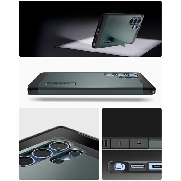 Etui Spigen Tough Armor MagSafe do        Samsung Galaxy S25 Ultra zielony