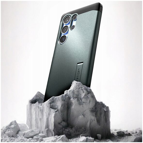 Etui Spigen Tough Armor MagSafe do        Samsung Galaxy S25 Ultra zielony