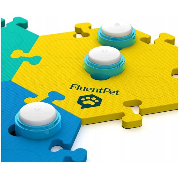 FluentPet - Connect Get Started Expansion Kit - zestaw 6 przycisków z piankowymi matami oraz naklejkami do komunikacji z psem / kotem do systemu Connect
