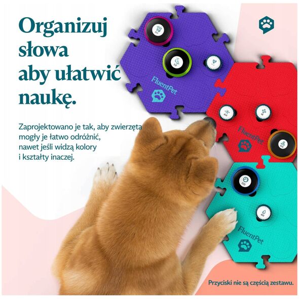 FluentPet - HexTile Flex - piankowa mata do przycisków - zielona
