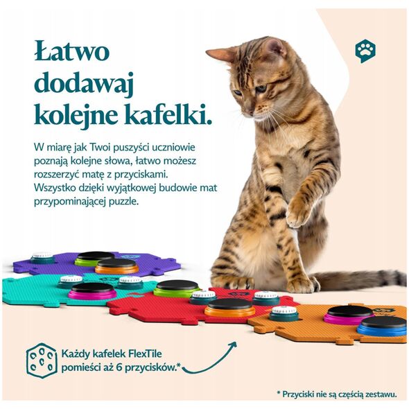 FluentPet - HexTile Flex - piankowa mata do przycisków - zielona