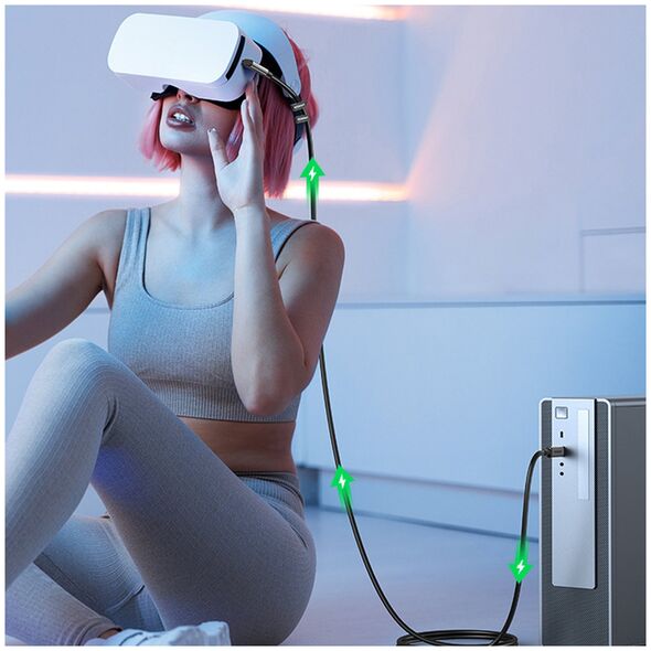 Ugreen US551 angled cable USB-C - USB-C 60W / data transmission with support for VR goggles 5m black