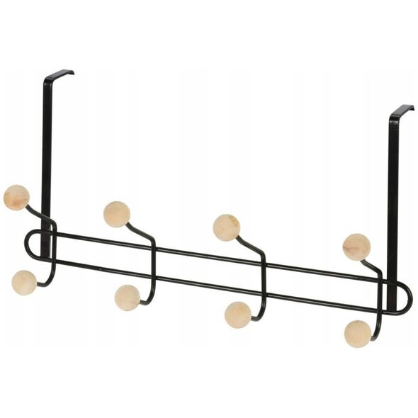 Storage Solutions Κρεμάστρα πόρτας, μεταλλική, με ξύλινα πόμολα, 40 x 22 x 10 cm 14127178 8720573749176
