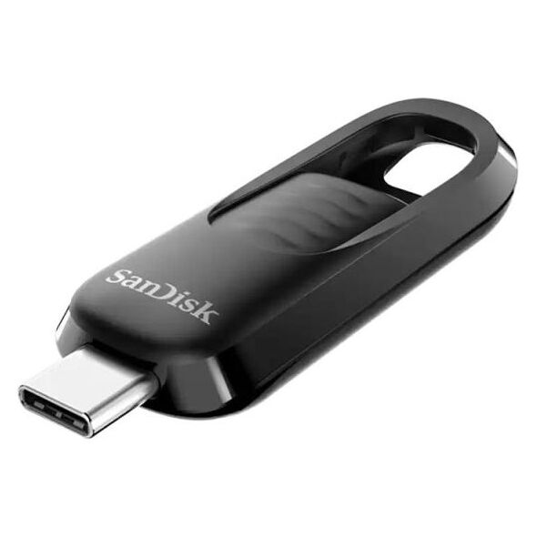 USB 3.2 Flash Disk SanDisk Ultra Slider USB C 128GB 400MB/s Μαύρο 619659189983 619659189983 έως και 12 άτοκες δόσεις