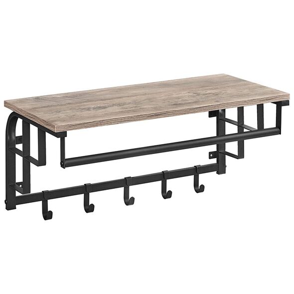 Vasagle Wall Coat Rack with Shelf 30 x 65 x 42 cm (LCR101B02) (VASLCR101B02) έως 12 άτοκες Δόσεις