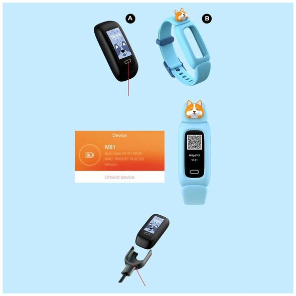Smartband Havit M81 Niebieski