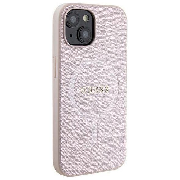 Guess Guess GUHMP15MPSAHMCP iPhone 15 Plus 6.7" różowy/pink hardcase Saffiano MagSafe