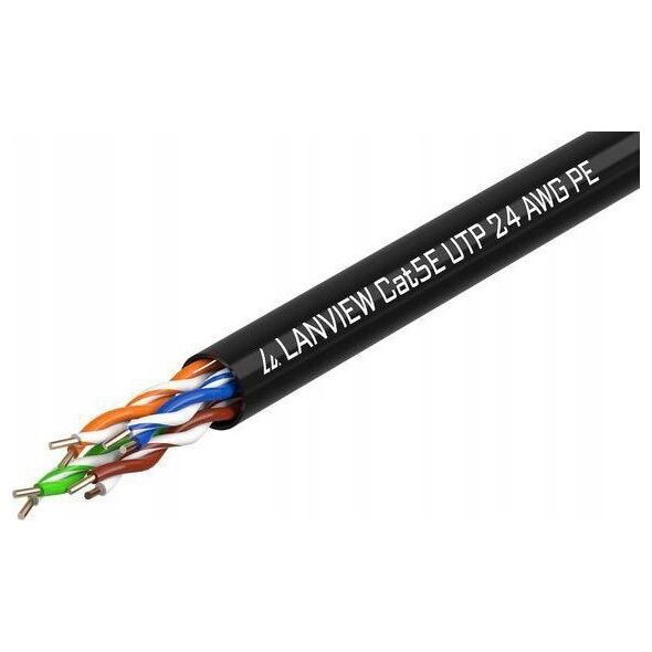 Lanview Lanview LVN122149 kabel sieciowy Czarny 305 m Cat5e U/UTP (UTP)