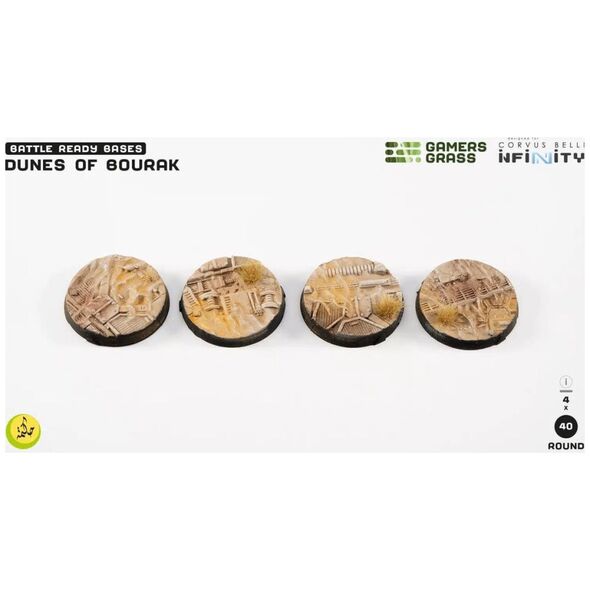 Gamers Grass Gamers Grass: Infinity - Dunes of Bourak - Round 40mm (4x) 13674200 738956791108