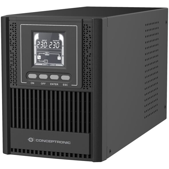UPS Conceptronic Conceptronic ZEUS52E1K zasilacz UPS Podwójnej konwersji (online) 1 kVA 900 W 4 x gniazdo sieciowe