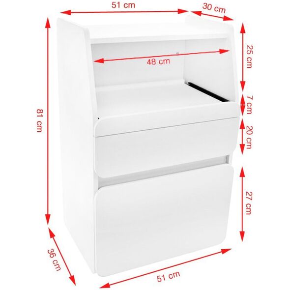 Activeshop Szafka Azzurro midi 970 biała +