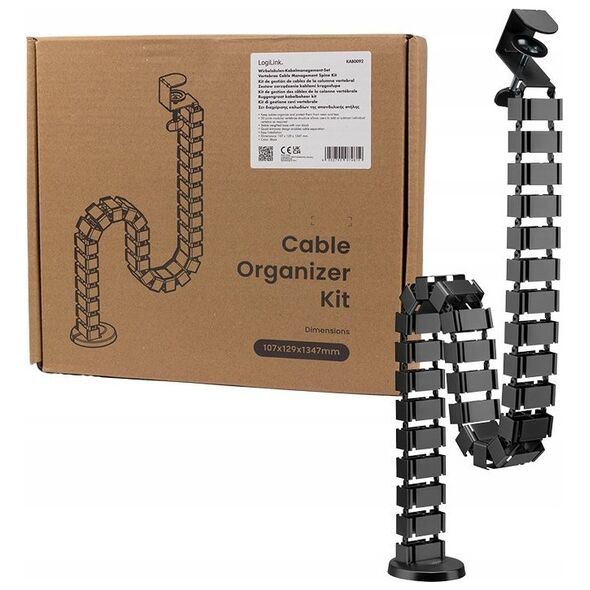 LogiLink LogiLink Flex. Kabelkanal - Klemmvers. - 1347x129mm schwarz
