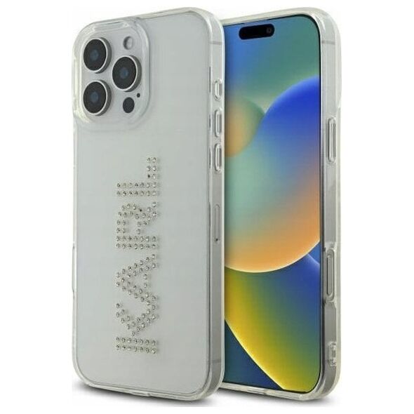 Karl Lagerfeld KLHCP16XHKLSTDCT iPhone    16 Pro Max 6.9" przezroczysty/transparent hardcase IML Rhinestones Logo