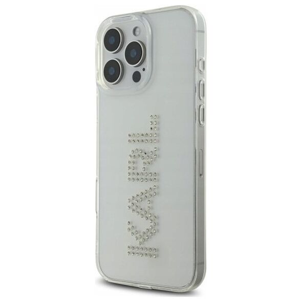 Karl Lagerfeld KLHCP16XHKLSTDCT iPhone    16 Pro Max 6.9" przezroczysty/transparent hardcase IML Rhinestones Logo