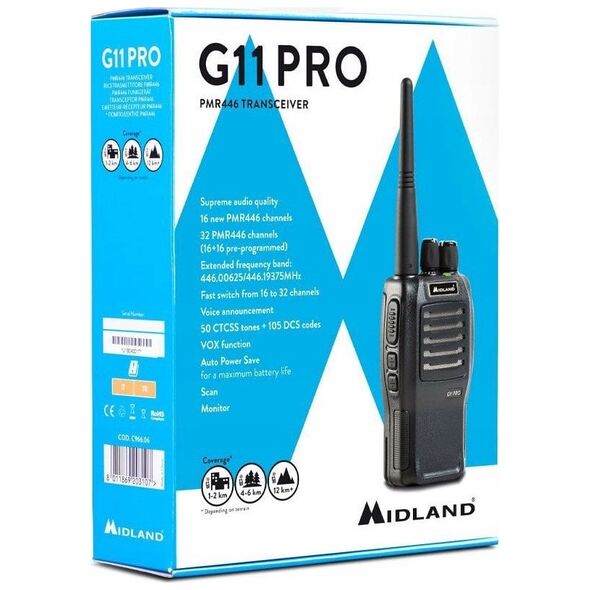 Midland G11 Pro radio PMR 446