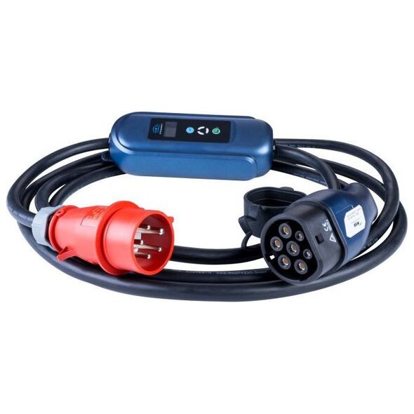 Ładowarka do samochodów elektrycznych AK-EC-22 CEE 5pin / Type2 LCD 3-fazy 32A 22kW 5m