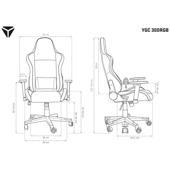 YGC 300RGB STARDUST Gaming chair YENKEE