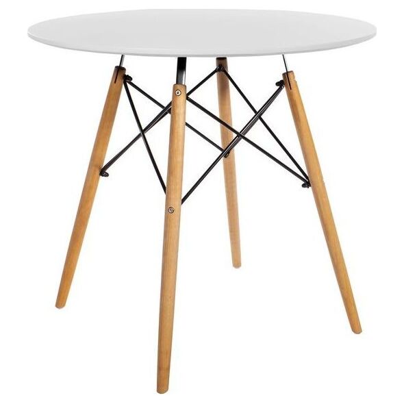 Mufart Okrągły stół ETT do kuchni, jadalni, salonu 90cm - Biały
