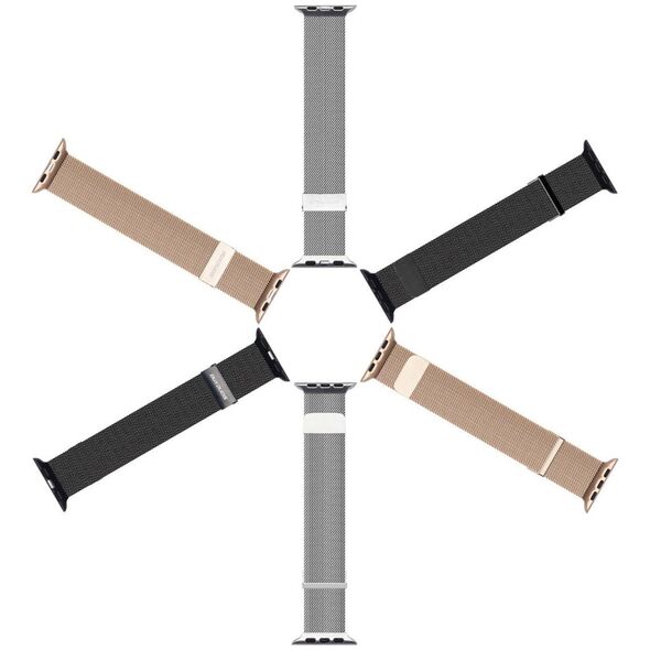 Dux Ducis Dux Ducis Magnetic Strap pasek do Watch 7 / 6 / 5 / 4 / 3 / 2 / SE (45 / 44 / 42mm) magnetyczna opaska złoty (Milanese Version)