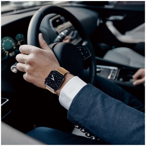 Dux Ducis Dux Ducis Magnetic Strap pasek do Watch 7 / 6 / 5 / 4 / 3 / 2 / SE (45 / 44 / 42mm) magnetyczna opaska złoty (Milanese Version)