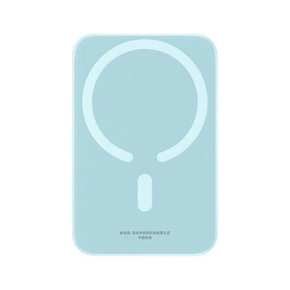 Powerbank Baseus OS-Baseus Magnetic Mini Air Wireless Fast Charge Power Bank 6000mAh 20W Galaxy Blue（With Simple Series Charging Cable Type-C to Type-C (20V/3A) 30cm White)