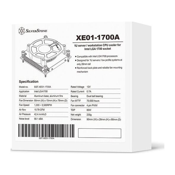 Chłodzenie CPU SilverStone Silverstone SST-XE01-1700A CPU Kühler